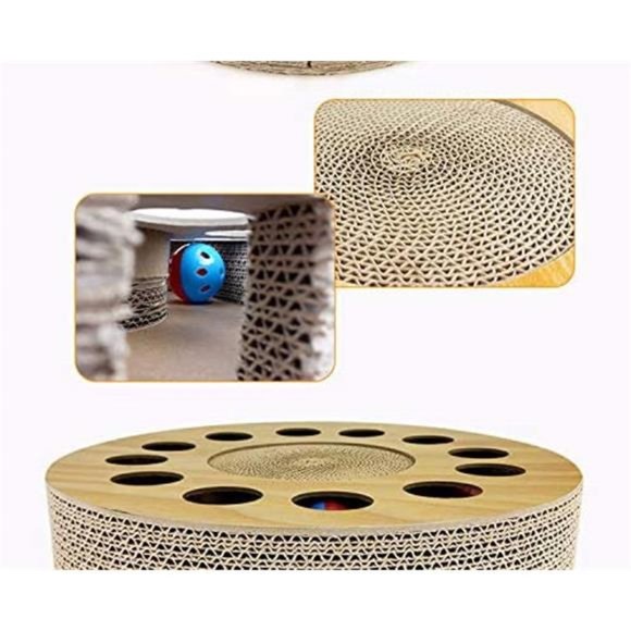 Cat Toy with Sturdy Scratching Pads and 2 Jingly Balls for All Ages of Cats - Picture 5 of 6